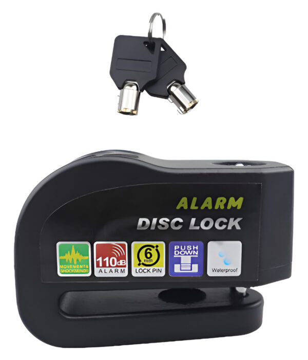 Candado Traba Disco C/Alarma Manual