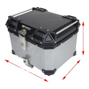 TOP CASE PORTAEQUIPAJE MEDIANO 45L 43,5 X 35,5 X 32 ALUMINIO PLATEADO